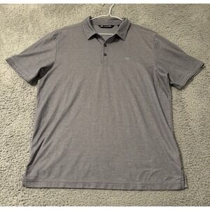 Travis Matthews Short Sleeve Polo Men's Size Large Gray Golf Outdoors Casual‎